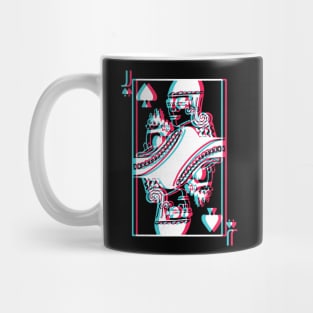 Jack of Spades Chihuahua Dog Playing Card Glitch Effect Mug